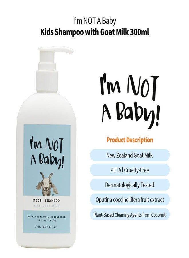 I'm NOT A Baby! Kids Shampoo, Goat Milk, Dermatologist Tested, Zero Silicon, PETA Cruelty- & Allergen-free, Gentle for Kids, 10 Fl Oz - Image 2